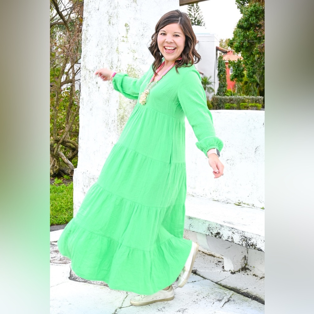 Universal Thread Vibrant Green Maxi Dress XS, NWOT